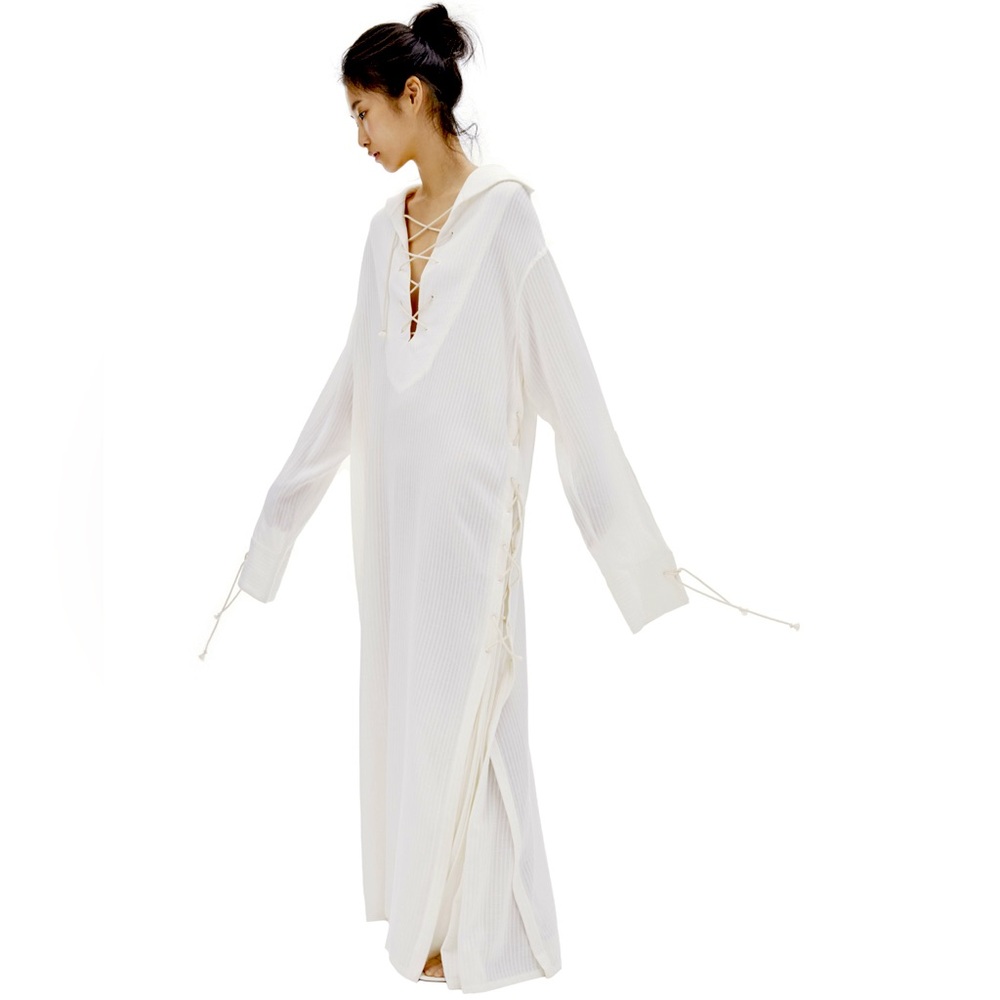 Ann Demeulemeester, White Maxi Dress With Rope Detailing, NWT $1.4K MSRP